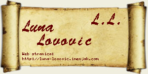Luna Lovović vizit kartica